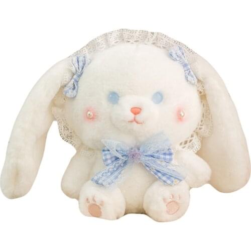 Lolita Design Lace Rabbit Shoulder Bag Sweet Gothic Harajuku Plush Dolls Bow Kawaii Pearl Messenger Comic Bag