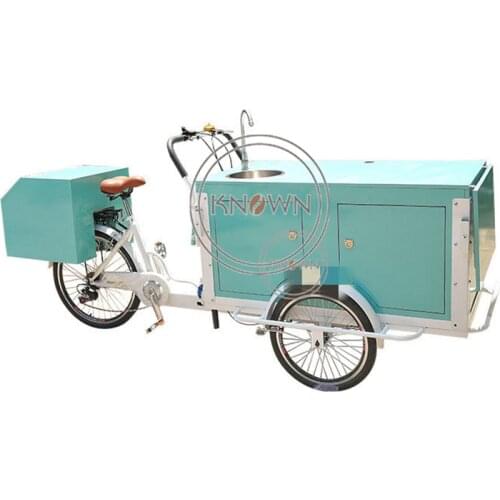 Electric Park Fruit Soft Ice Cream Production Sales Bicycle Car Street Cold Drink Vending Cargo Bike