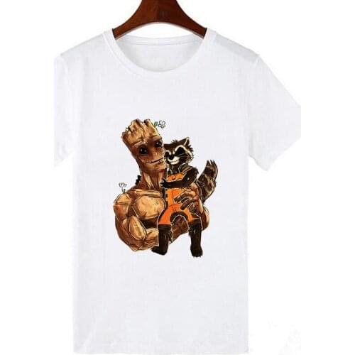 Tshirt Raccoon women Tshirt Harajuku Streetwear Funny Cool Round Neck summer Short sleeve tops tshirts for women graphic tee