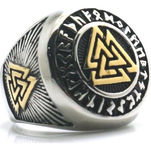 316L Stainless Steel Cool Punk Gothic Viking Vintage Ring