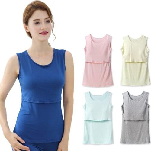 Summer Maternity Nursing Tank Top Yellow Pregnancy Vest Breastfeeding Tank Nursing Camisole Cheap Nursing Tops Breastfeeding Top
