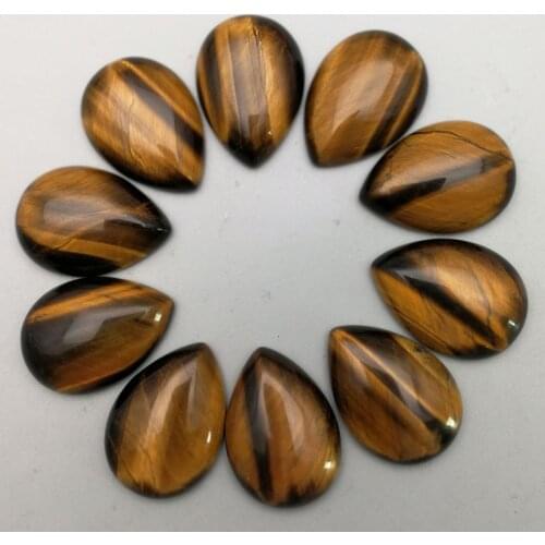 Fashion 25x18mm natural tiger eye stone beads charms teardrop CAB CABOCHON for jewelry accessories Wholesale Free shipping 20pcs