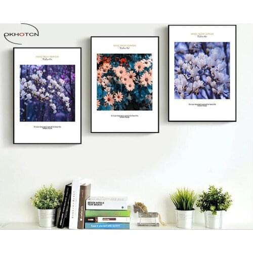 Magnolia Flower Daisy Wall Art Poster Modular Picture Unframed Canvas Painting Modern Living Room Decorative Artwork