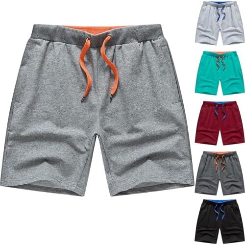 Men Casual Breathable Work Pants Pockets Beach Solid Color Sport Shorts Mens Short Jogger Shorts Pant With Pocket Breathable