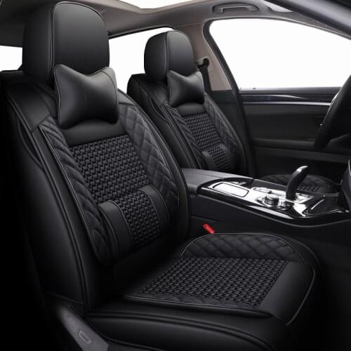 New Leather&ice silk car seat covers For Toyota corolla chr auris wish aygo prius avensis camry 40 50 accessories covers sticker