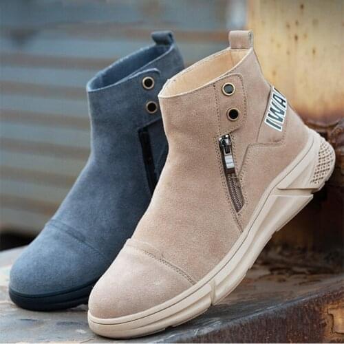 New Male Work Shoes Anti-puncture Safety Boots Indestructible Safety Shoes Boots Work Welder Shoes Men Steel Toe Shoes