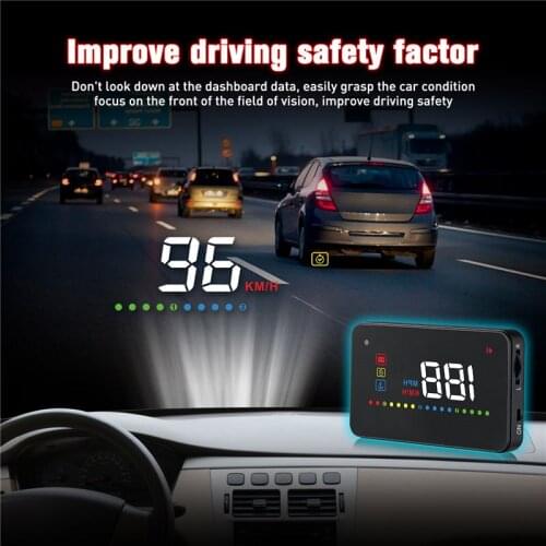 New HUD display car speedometer Projector Water temp Overspeed RPM Voltage Alarm OBD 2 On-board computer Auto Turbo OBD2 Scanner