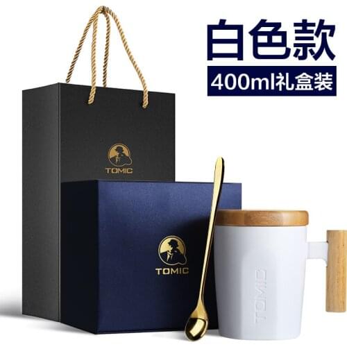 Creative Ceramic Mug with Lid Spoon Personalized Cup Coffee Mugs Couple Milk Cute Mug Tazas Divertidas Cups and Mugs DD60MG