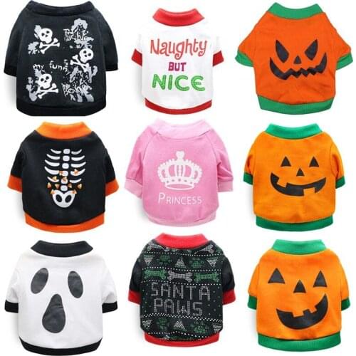 Autumn Winter Warm Pet Dog Clothes Halloween Jacket Coat Clothing Shirt Vest for Chihuahua Small Medium Dogs Puppy Apparel