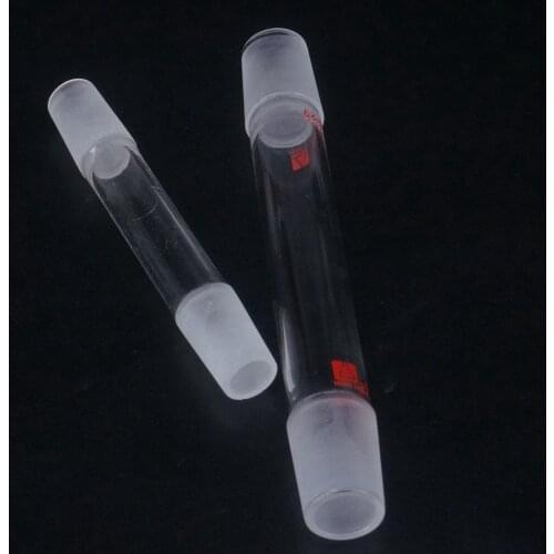 19/26 24/29mm Both Male Joint Glass Straight Connecting Adapter Tube Lab Glassware Length 155mm/185mm