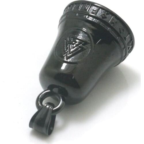 316L Stainless Steel Black Viking Amulet Flaming Pendant Newest