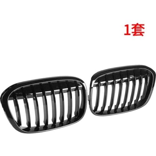 Gloss Black Front Bumper Kidney Grill Grilles for BMW X1 F48 F49 2016-2019 51117383363 51117383364