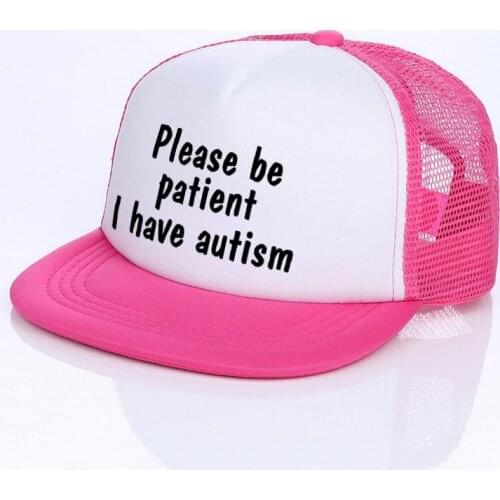 Please Be Patient I Have Autism Letter Print Hip Hop Hat Men Women Rainbow Puzzle Piece Autism Awareness Snapback Cap Hat YF104