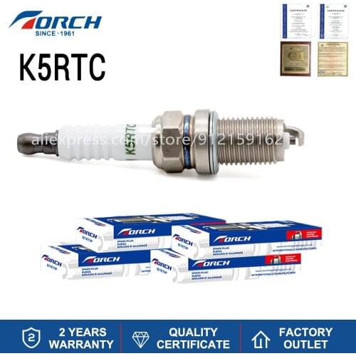 Spark Plug TORCH K5RTC Compatible with Champion C10YCC Autolite 3924 Bosch F8DCOR Denso QJ16CR11 Beru 14FR-8DU Gas Engine Motor