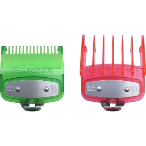 2/8/10 Sizes Rainbow Colorful Transparent Limit Comb Universal Hair Clipper Attachment Guide Combs Shaver Trimmer Cutting GXMC