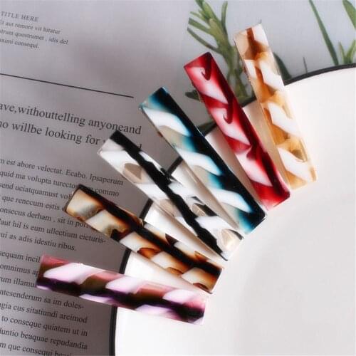 1pcs Fashion Chic Plaid Women Acetic Acid Hairpin Geometric Hair Clip Barrette Hairband Bobby Pin Hair Accessories Dropshipping