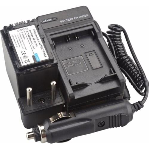 Probty NP-FV100 NP FV100 Battery + DC Charger For Sony PJ200E PJ260E PJ600E PJ220E PJ580E PJ760E PJ820E PJ610E PJ790E PJ510E