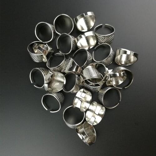 10Pcs Costura Finger Protector Sewing Thimbles Adjustable Ring 2.0cm/0.78" Thimble Quilting Tools Sewing Handworking DIY Tools