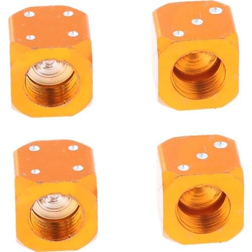 4 x Orange Dice Cube Tire/Wheel Stem Air Valve CAPS Covers car truck