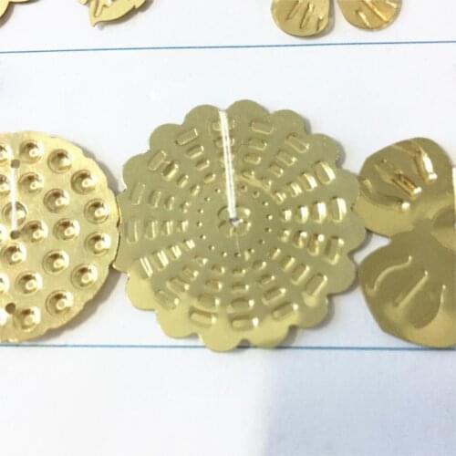 500g 29mm Flower Paillettes Loose Flat Sequins For Crafts DIY Sewing Light Gold Silver