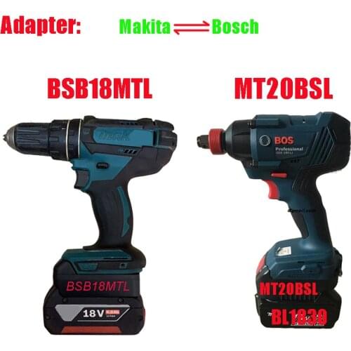Electric Power Tool Adapter Converter BSB18MTL( Bo sch battery BAT618 to Makita Tool) MT20BSL ( Makita Battery to Bo sch Tool)