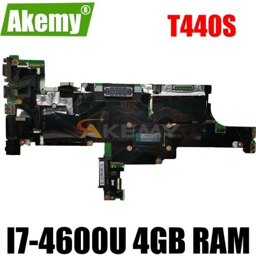 Akemy For Lenovo ThinkPad T440S laptop Mainboard NM-A052 Motherboard i7-4600U with 4GB RAM T440S motherboard mainboard test OK
