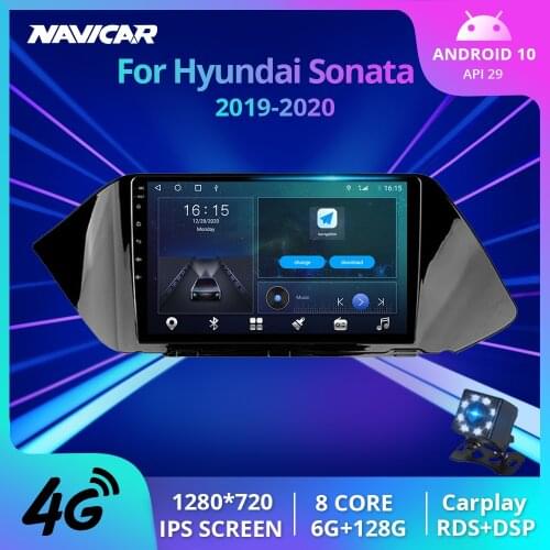 2Din Android10.0 Car Radio For Hyundai Sonata DN8 2019-2020 GPS Navigation Stereo Receiver Bluetooth Player Auto Radio Car Video