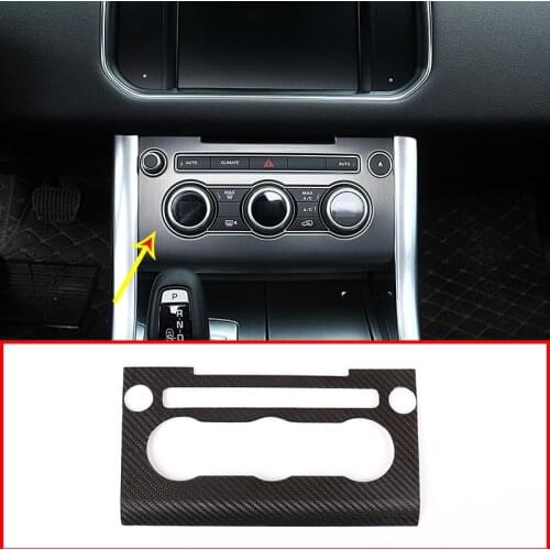Real Carbon Fiber Car Center Console AC Panel Frame Cover Trim For Range Rover Sport RR Sport 2014-2017 Accessories
