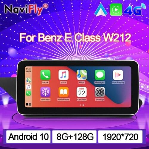 NaviFly 8DB RAM 128GB ROM 1920*720 Android Car Multimedia Player Connected Systems For Mercedes Benz E Class W212 2009-2015