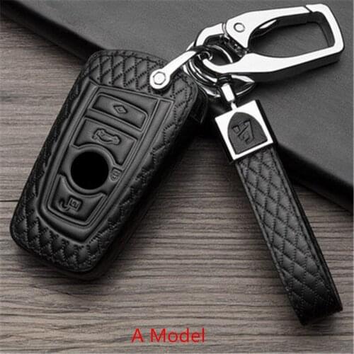 Genuine Leather Car Key Case Key Cover Key Shell Protector for BMW F20 X5 F15 X6 F16 G30 7 Series G11 X1 F48 F39 Accessories