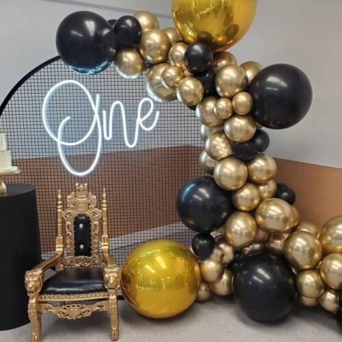 Black balloons Flashing metallic balloons 5/10/18 inch latex golden balloon Wedding Birthday Party decoration