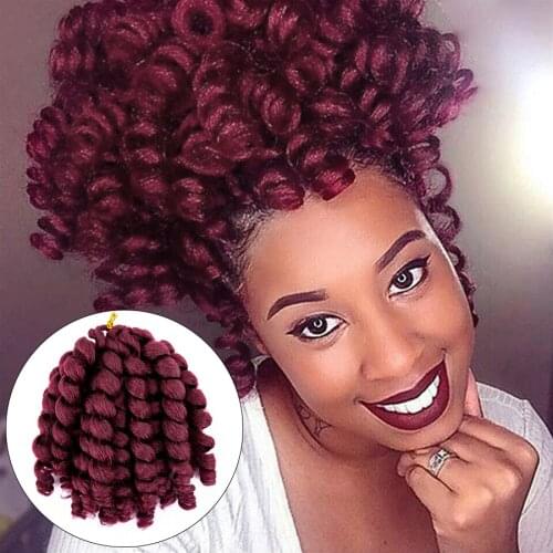 Leeons Cheap Jamaican Bounce Crochet Hair Ombre Jumpy Wand Curl Synthetic Braiding Curly Crochet Braid Twist Hair Extensions