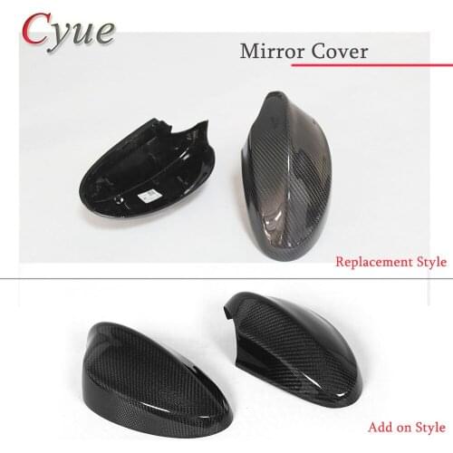 Add On Style & Replacement style E90 Carbon Fiber Mirror Cover rear view mirror caps For BMW E90 E91 2005-2008
