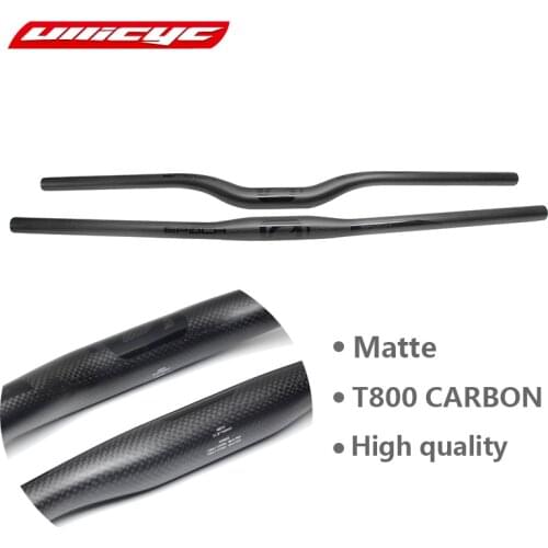 ULLICYC Mountain bike 3K full carbon matte fibre flat/rise bicycle handlebar MTB bike parts 31.8*600-720mm CB440
