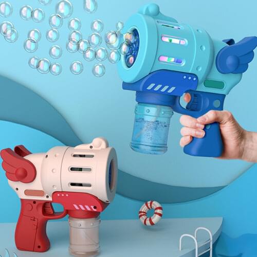 Bubble Blower Toy Automatic Bubble Machine Gun New Fidget Toys Flash Music Soap Water Blower Toy Gift for Children Maker Bubbles