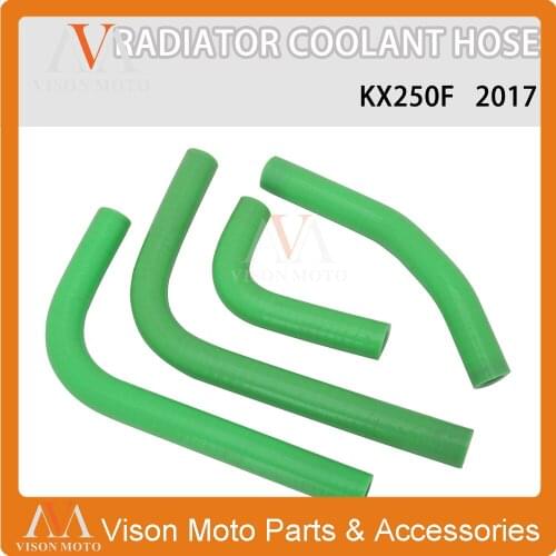 Motorcross 4.5mm Silicone Radiator Coolant Hose For Kawasaki KX250F KX 250F 250 F KXF250 KX-F250 KXF KX-F 250 2017-2018