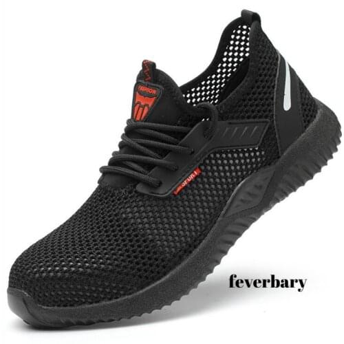 Steel Toe Safety Shoes For Men Work Outdoor Anti Slip Breathable Protective Boots Mens Puncture Proof Indestructible Men Shoes