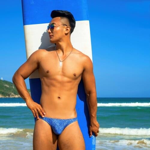 2020 new tight low waist men swimwear sexy men swimsuits gay bikinis men swim briefs bathing suits different penis pouch size