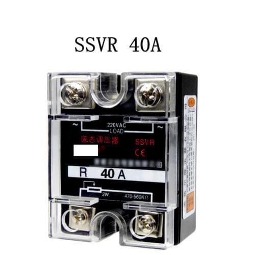 220V AC Single Phase SSVR 40A Solid State Voltage Regulator Relay Resistance Regulating Module
