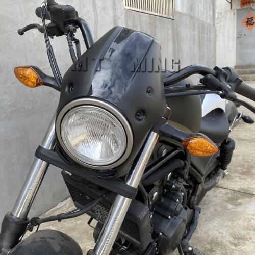 Motorcycle Front Headlight Fairing WindScreen Windshield For Honda Rebel CMX 500 250 300 Rebel500 Accessories 2017 2018 2019