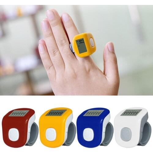 6 Digital Rechargeable Hand Tally Counter 7 channels LED light Electronic Prayer Silicone Ring Counter 999999 Counters G8TB