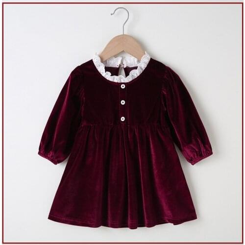 Long sleeve sweater dress girl Princess Little Girl Dress Party Dress Christmas Little Girl Dress 2021 new dress 3M-24M