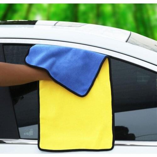 Car Wash Microfiber Towel Car Cleaning Drying Cloth Hemming Car Care Cloth Detailing Car Wash Towel Soft Thickened 30*30/60CM
