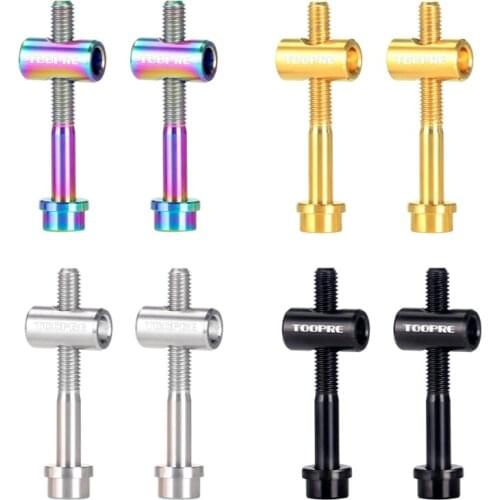 Shockproof M5×40mm Titanium Alloy Bicycle Seatpost Fixed Bolt Round Head Screw MTB Road Bicycle Accessory