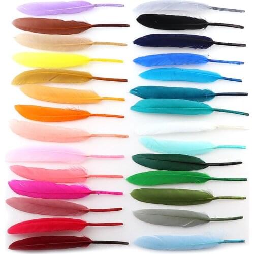 10-15cm Straight Goose Plume 4-6 Inches Small Feathers For Crafts Dyed Colorful Swan Plumas DIY Jewelry Decorative Accessories
