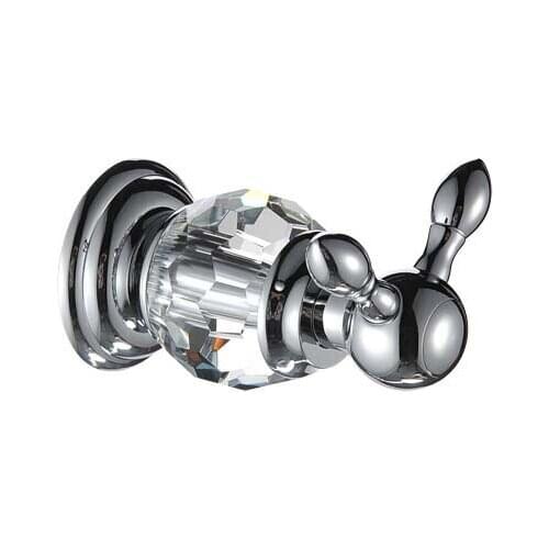 Bathroom luxury crystal copper single hook all coat hook the hook clasps unit clasps bath ball European style