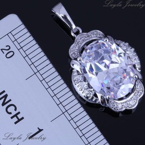 Love Monologue Delicat White Cubic Zirconia Pave Necklace Pendant Wedding Jewelry X0038 Fast Shipping & Jewelry Bag