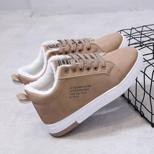 2020 Winter Women Sneakers Fur Shoes Woman White Warm Ankle Snow Boots Ladies Platform Casual Shoes