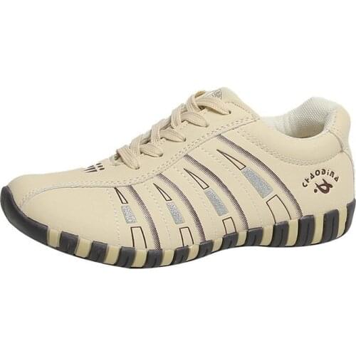 Womens sneakers Sports shoes woman Fashion Striped Lace up Running Casual shoes women Trainers Comfortable Size 41 Sturdy Sole