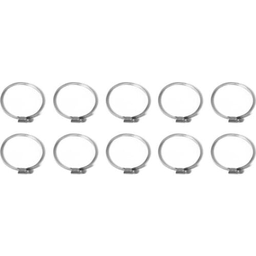 10pcs Stainless Steel Hose Clips Worm Drive Fuel Hose Pipe Clamps 70-90mm